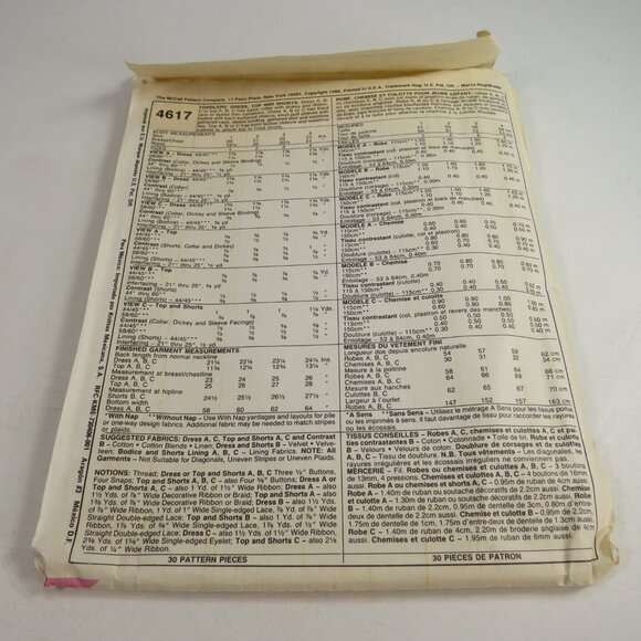 McCalls 4617 Clothing Pattern Kitty Benton (complete) Size 4 Boys & Girls - Picture 6 of 7